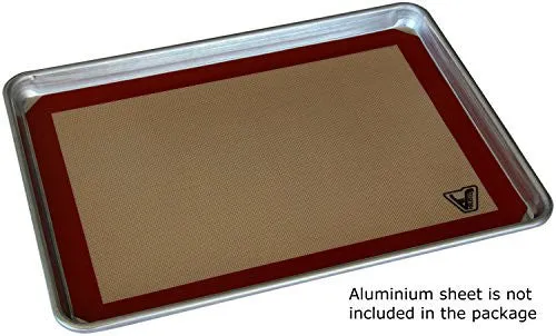 Silicone Baking Mat - Set of 3 Half Sheet (Thick & Large 11 5/8 x 16 1/2) - Non Stick Silicon Liner for Bake Pans & Rolling - Ma