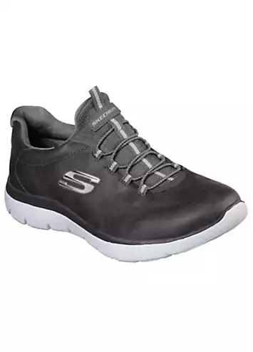 Skechers Charcoal Summits Itz Bazik Trainers