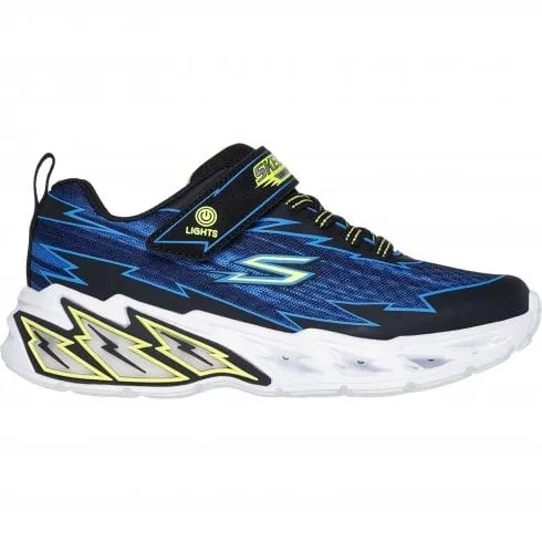 Skechers Light Storm 2.0 - Bolt-Brights | Black/Blue | Boy's Flashing Lights Trainers