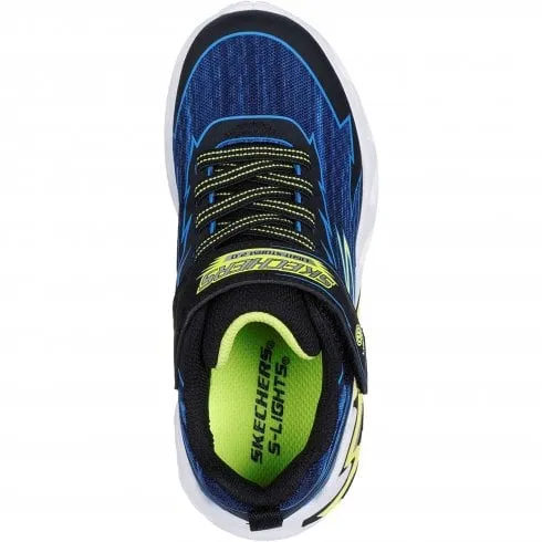 Skechers Light Storm 2.0 - Bolt-Brights | Black/Blue | Boy's Flashing Lights Trainers