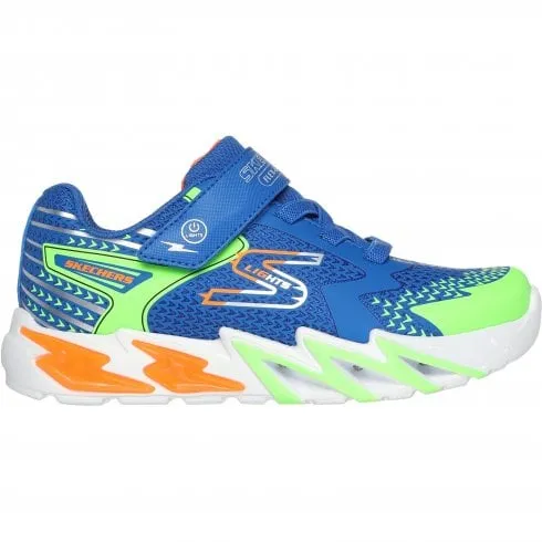 Skechers S Lights: Flex-Glow Bolt | Royal/Multi | Childrens Light Up Trainers