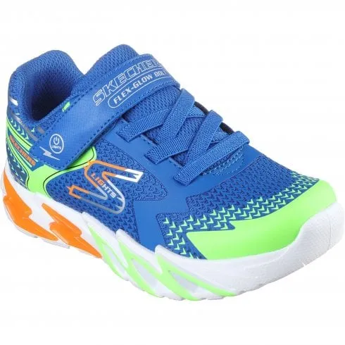 Skechers S Lights: Flex-Glow Bolt | Royal/Multi | Childrens Light Up Trainers