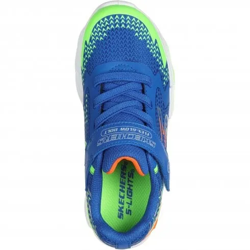 Skechers S Lights: Flex-Glow Bolt | Royal/Multi | Childrens Light Up Trainers