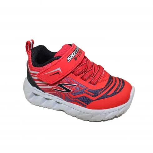 Skechers S Lights: Magna-Lights - Bozler | Red | Boys Light Up Trainers