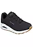 Skechers Wide Fit Black Uno Durabuck Lace Up Fashion Trainers