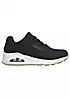 Skechers Wide Fit Black Uno Durabuck Lace Up Fashion Trainers