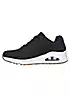 Skechers Wide Fit Black Uno Durabuck Lace Up Fashion Trainers