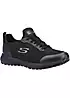 Skechers Work Ladies Black Slip Resistant Wec Squad SR Wide Trainers