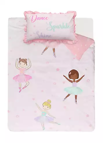 Sleepdown Kids Dancing Ballerinas Single Duvet Cover Set | Kaleidoscope