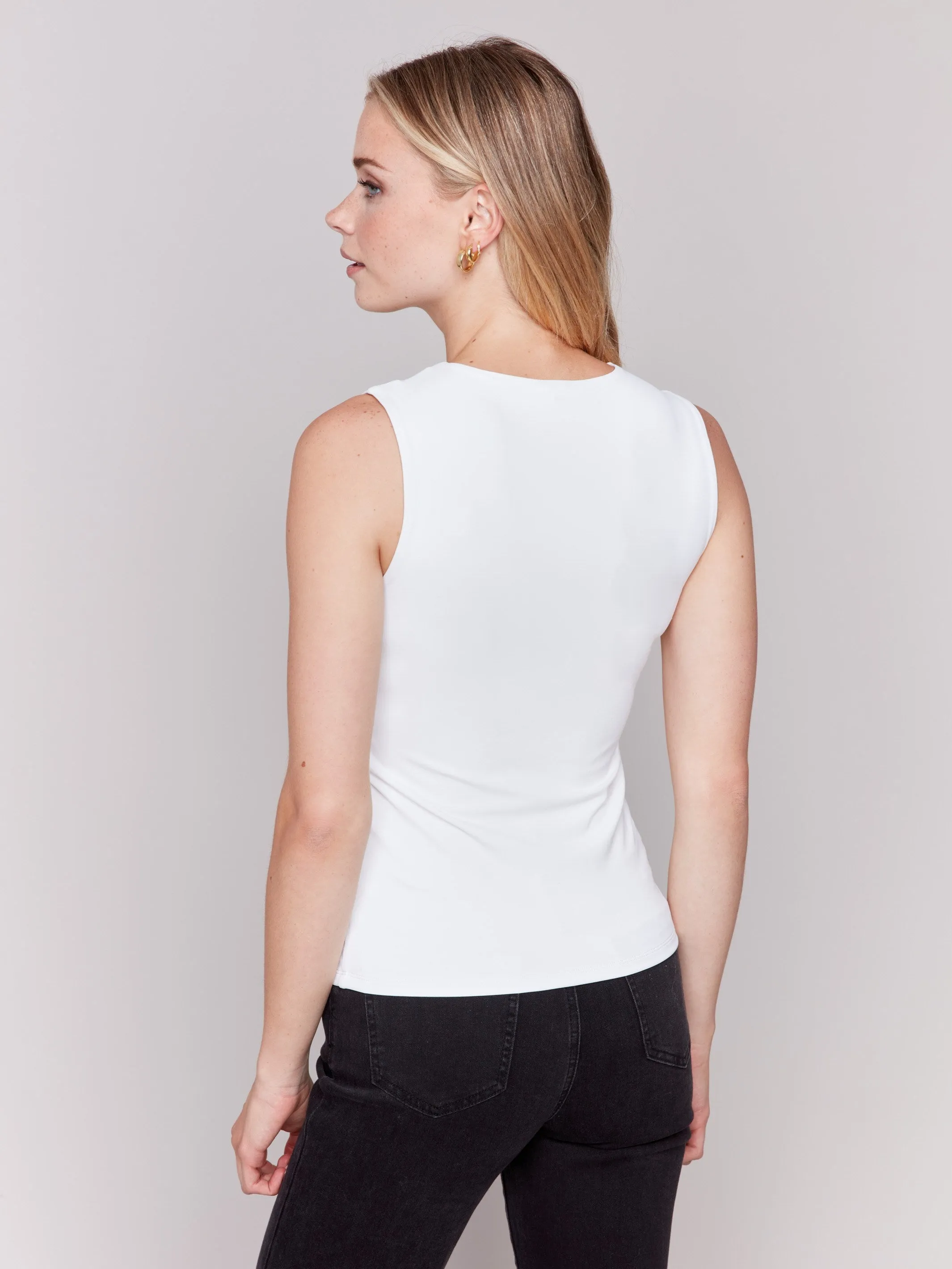 Sleeveless Super Stretch Top - White