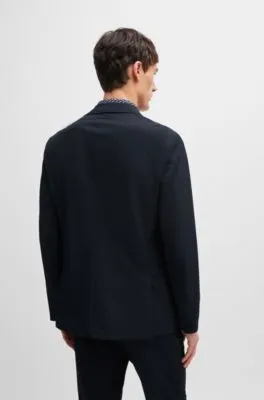 Slim-fit jacket in wrinkle-resistant performance-stretch fabric