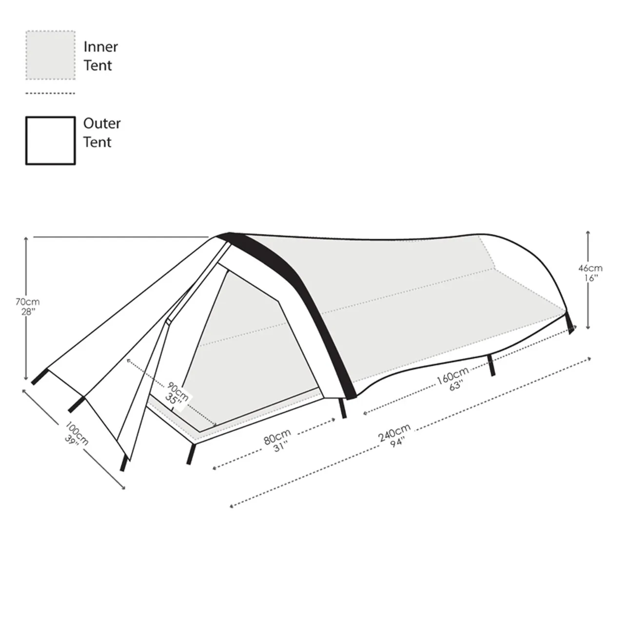 Snugpak IONOSPHERE IX 1 Person 4 Season Compact Bivy Tent Olive Green