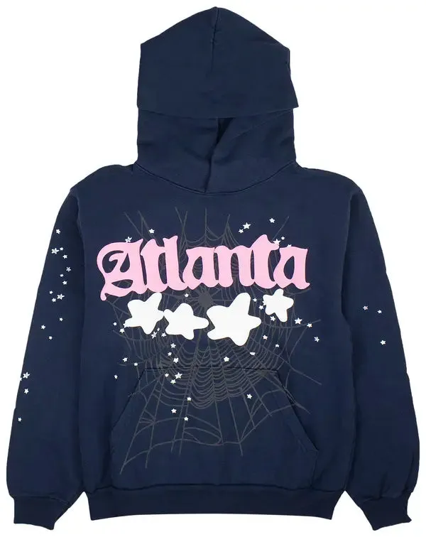 Sp5der Atlanta Hoodie Navy