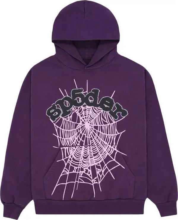 Spider Web Purple Hoodie