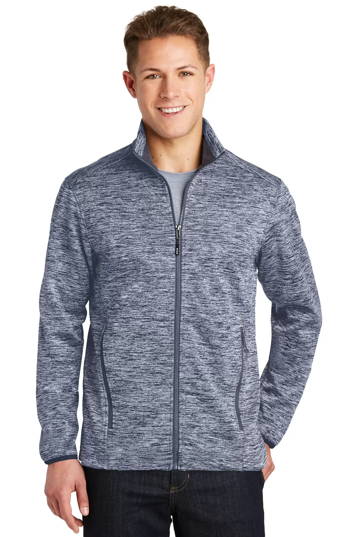 Sport Tek JST30 Sport-Tek PosiCharge Electric Heather Soft Shell Jacket SKU: JST30