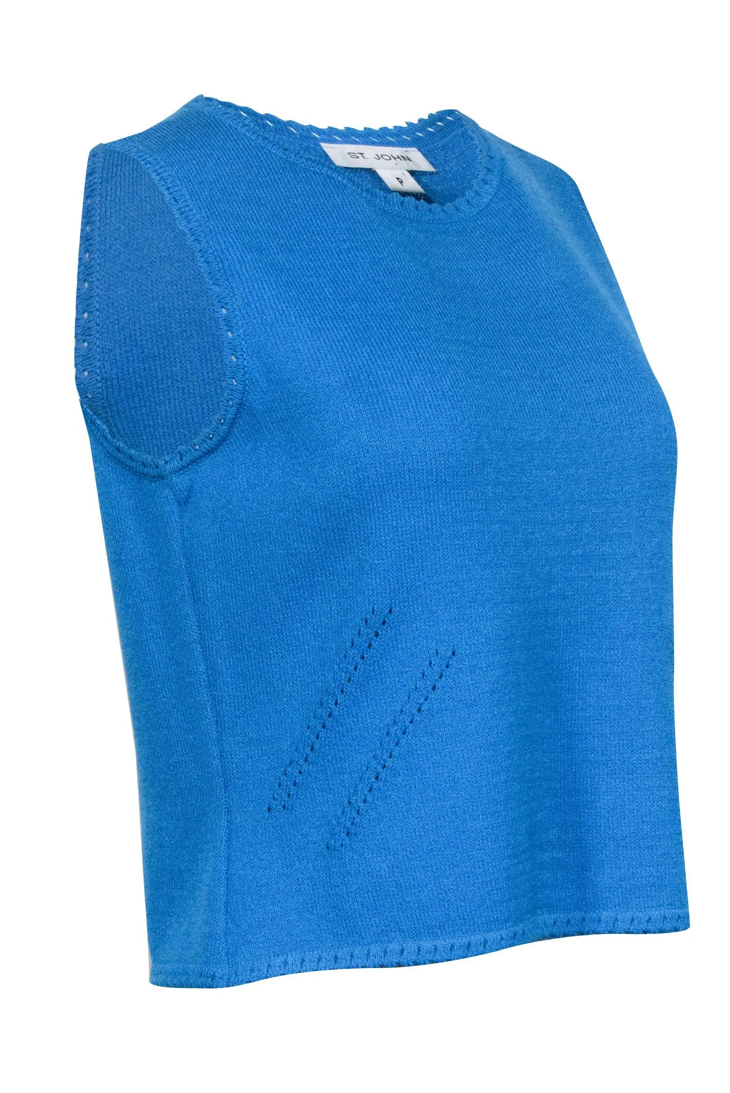 St. John - Blue Sleeveless Knit Top Sz P