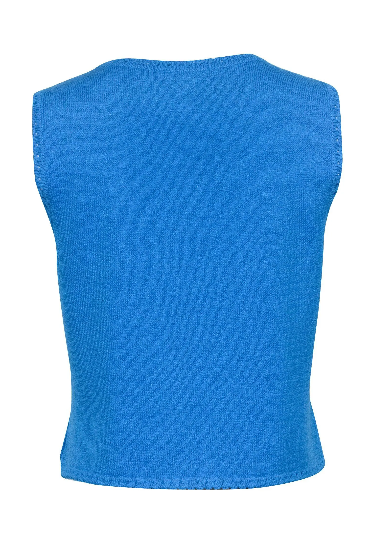 St. John - Blue Sleeveless Knit Top Sz P