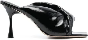 Studio Amelia Croissant 95mm leather mules Black