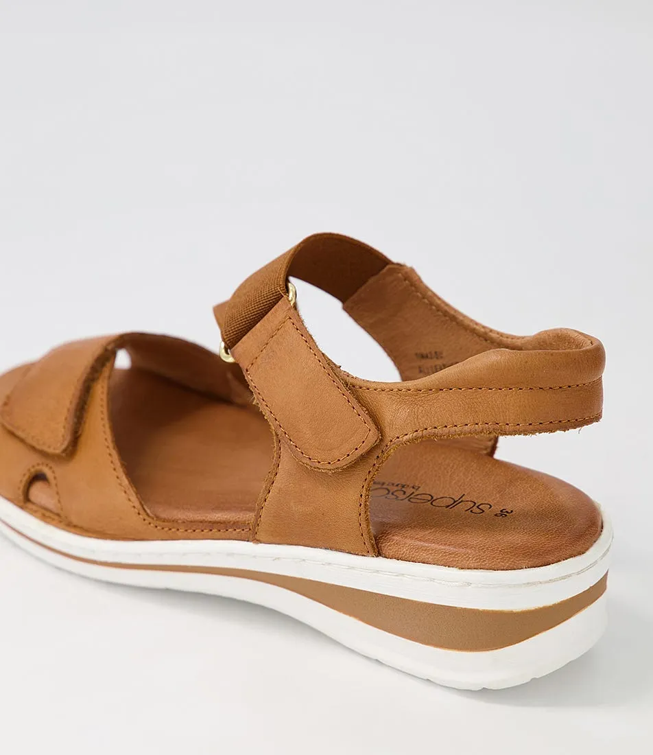 SUPERSOFT Tina2 New Tan Leather Elastic Sandals