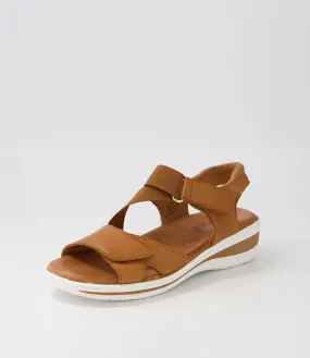 SUPERSOFT Tina2 New Tan Leather Elastic Sandals