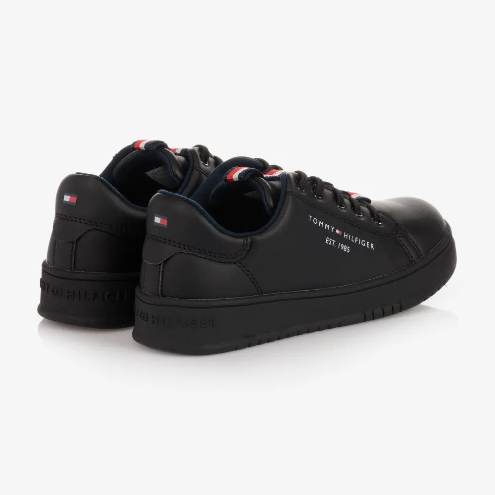 Teen Black Logo Trainers