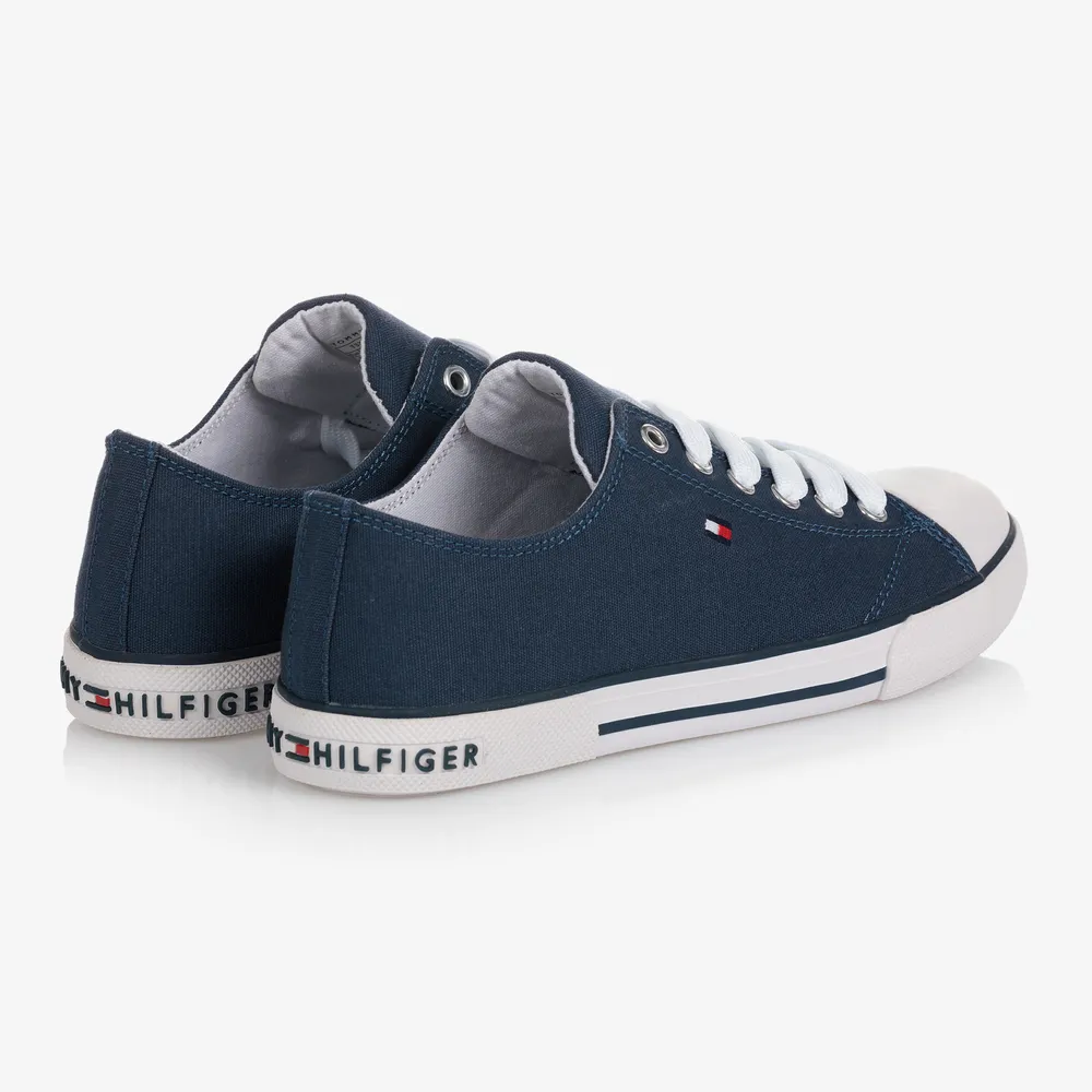 Teen Blue Canvas Trainers