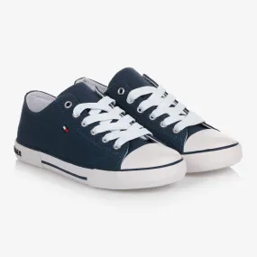 Teen Blue Canvas Trainers