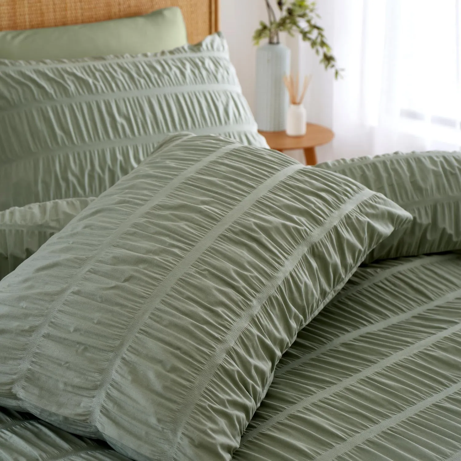 Textured Seersucker Duvet Cover Set