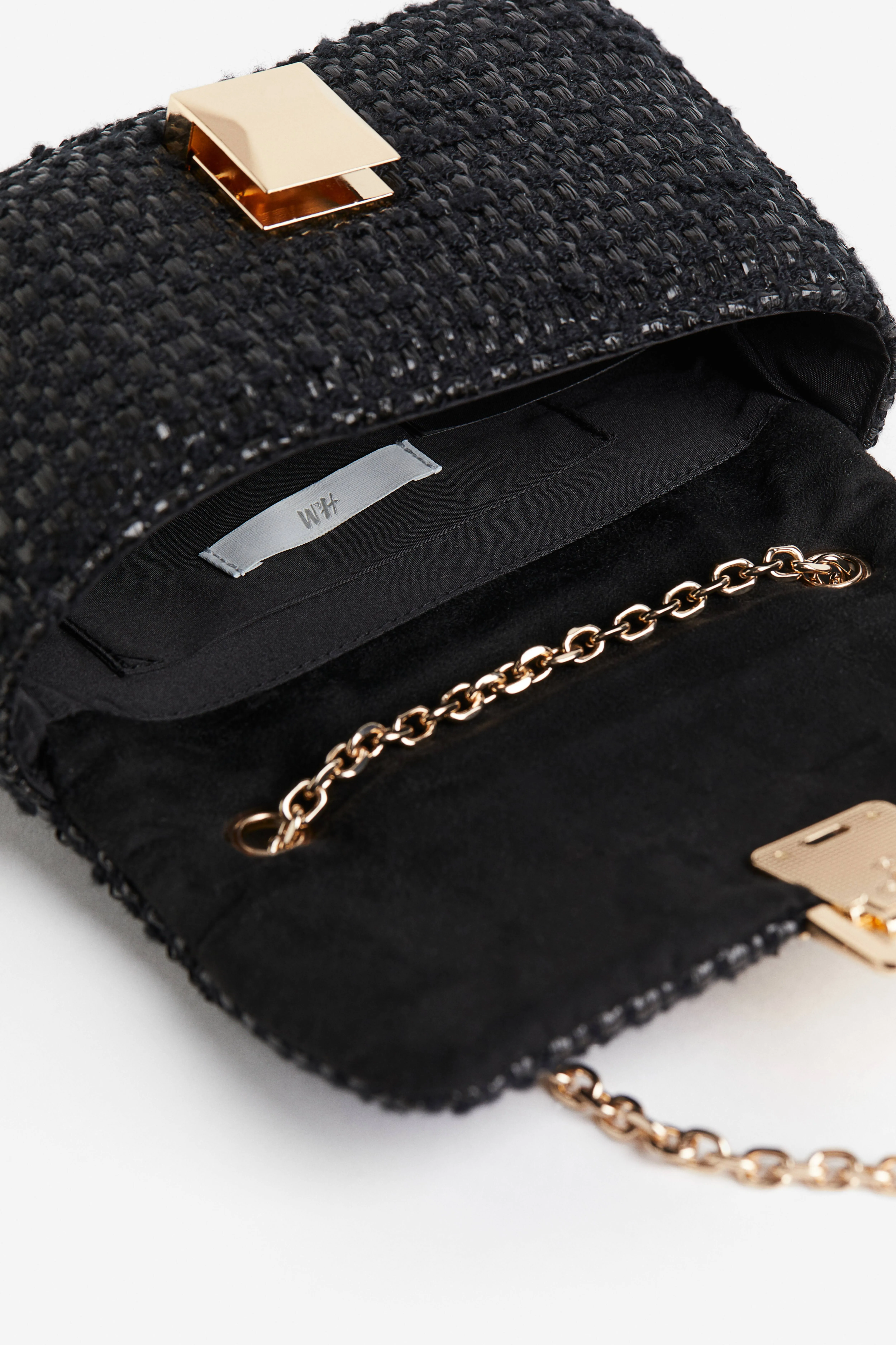 Textured-weave crossbody bag - Black - Ladies | H&M GB