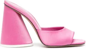 The Attico Luz 105mm satin mules Pink