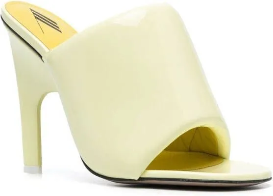 The Attico Rem 120mm open toe mules Yellow