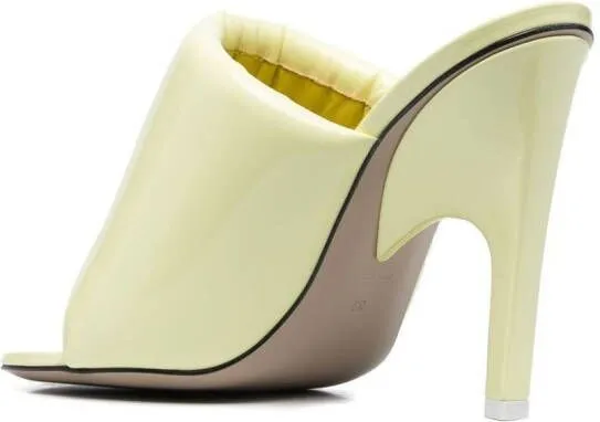 The Attico Rem 120mm open toe mules Yellow