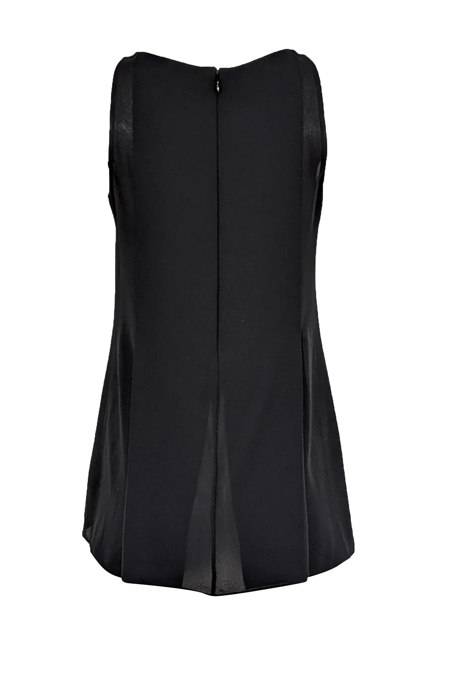 Theory - Black Sleeveless Pleated Top Sz S