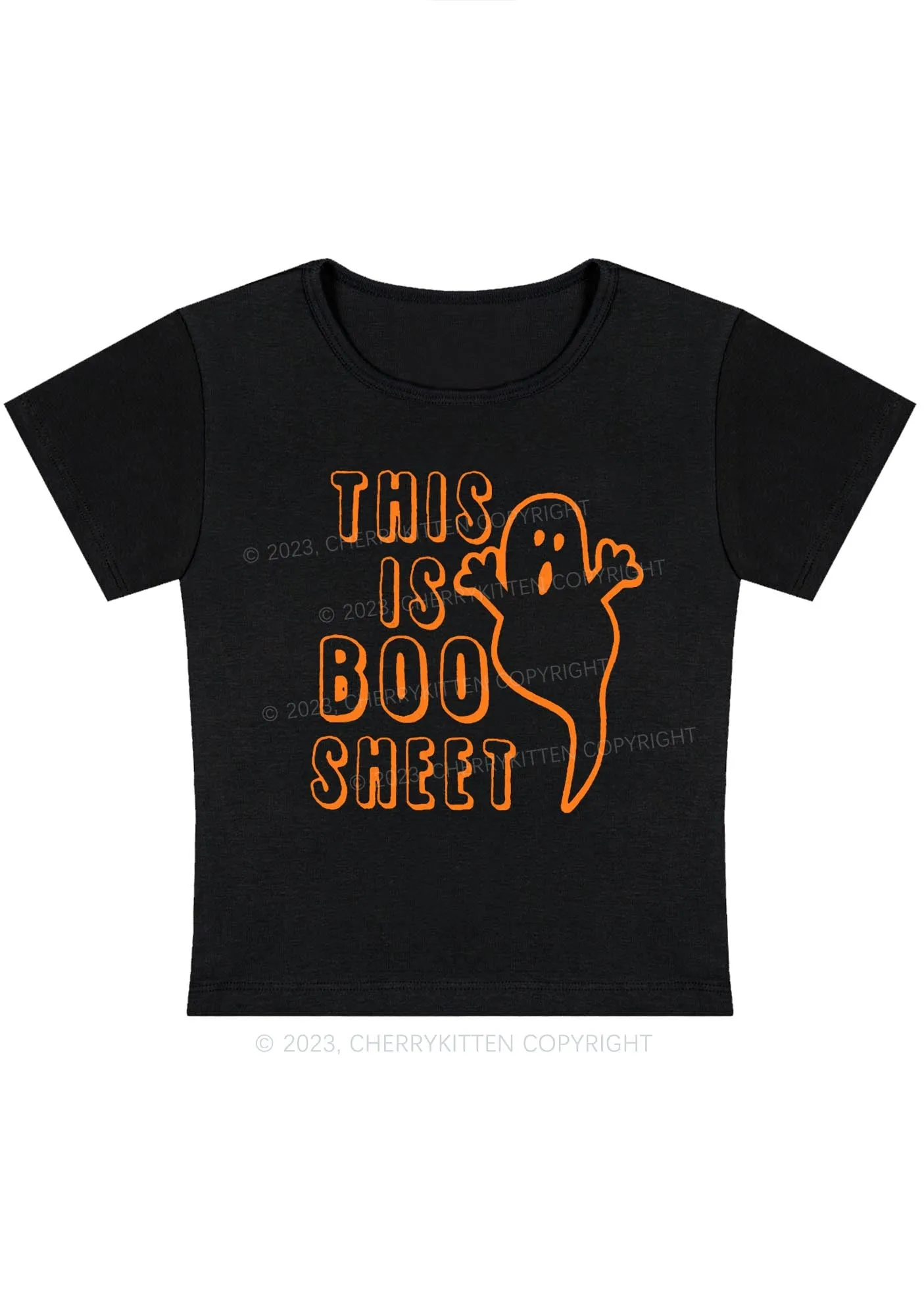 This Is Boo Sheet Ghost Halloween Baby Tee Cherrykitten