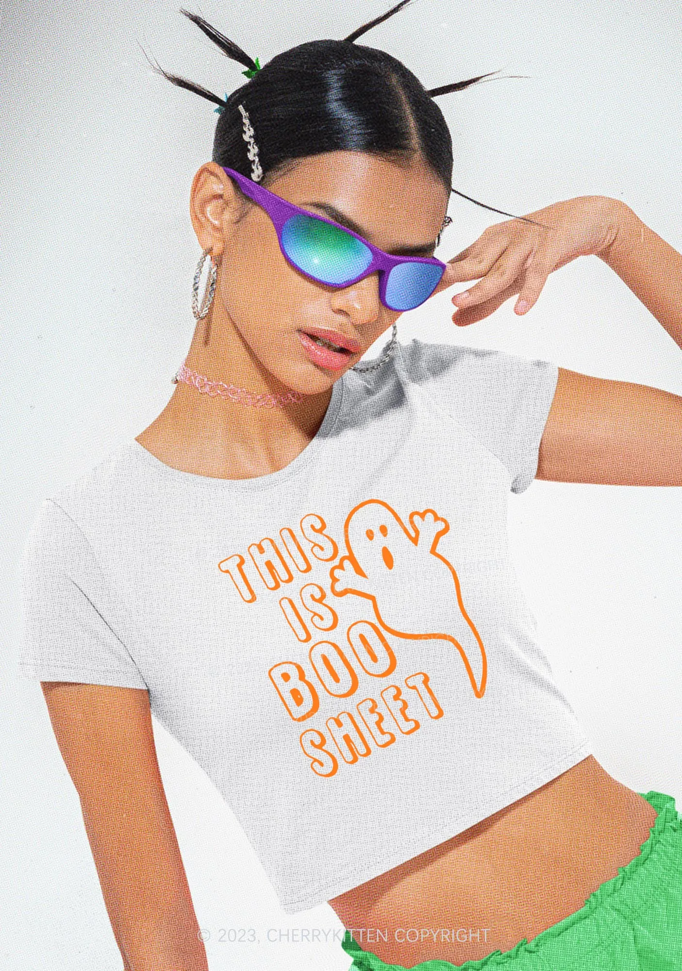 This Is Boo Sheet Ghost Halloween Baby Tee Cherrykitten