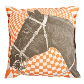 THOMASPAUL - EQUUS OPTIC PILLOW ORANGE 22X22