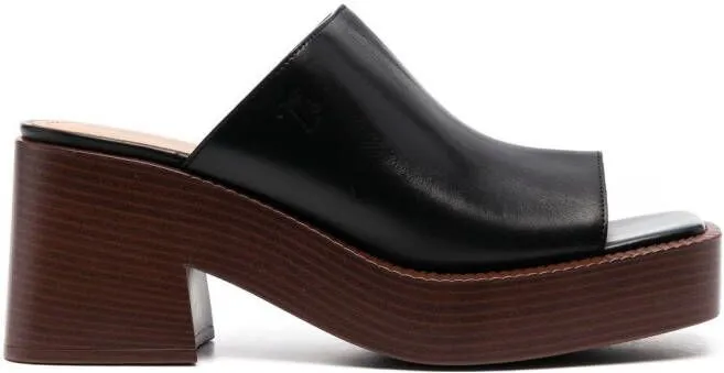 Tod's 80mm platform mules Black