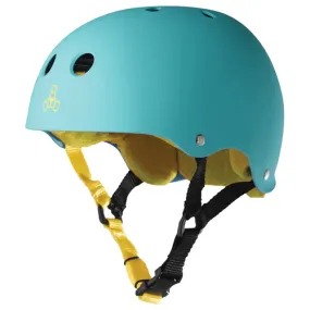 Triple 8 Skateboard Helmet Sweatsaver Baja Teal Rubber Size L