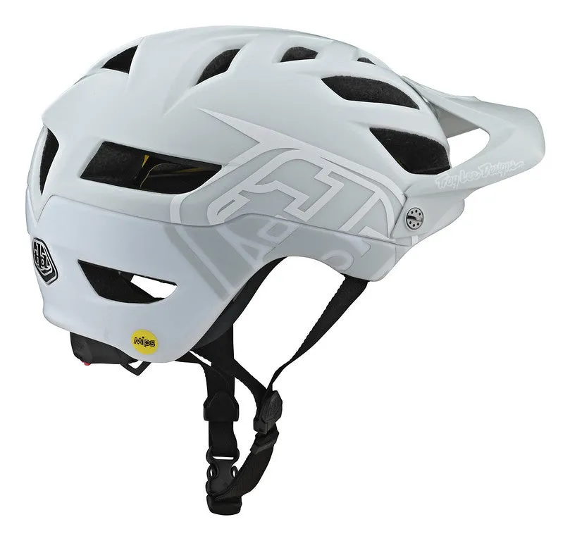 Troy Lee Designs A1 MIPS MTB Helmet - Classic - Light Gray-White - 2021