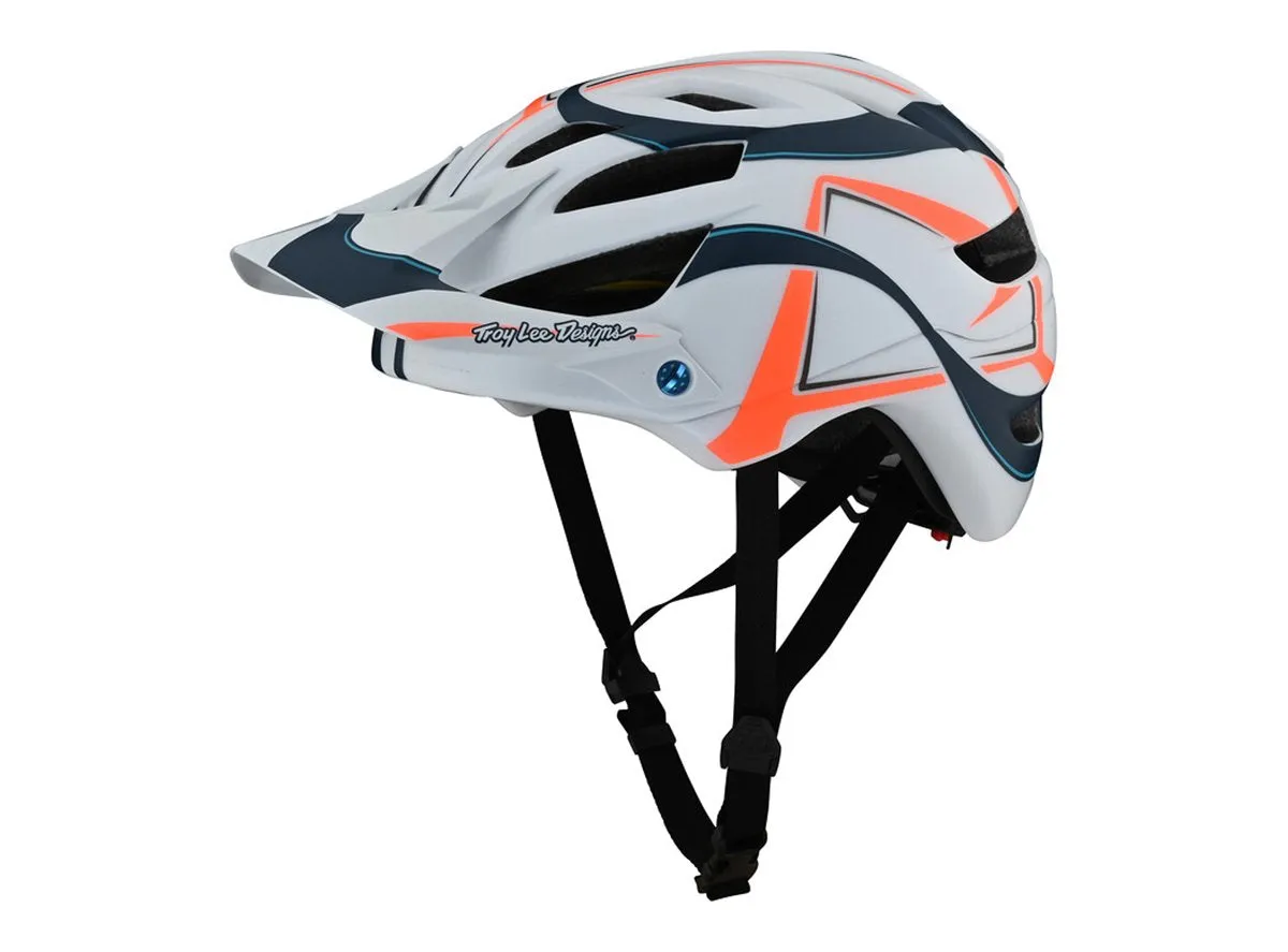 Troy Lee Designs A1 MIPS MTB Helmet - Youth - Welter - White-Marine - 2021