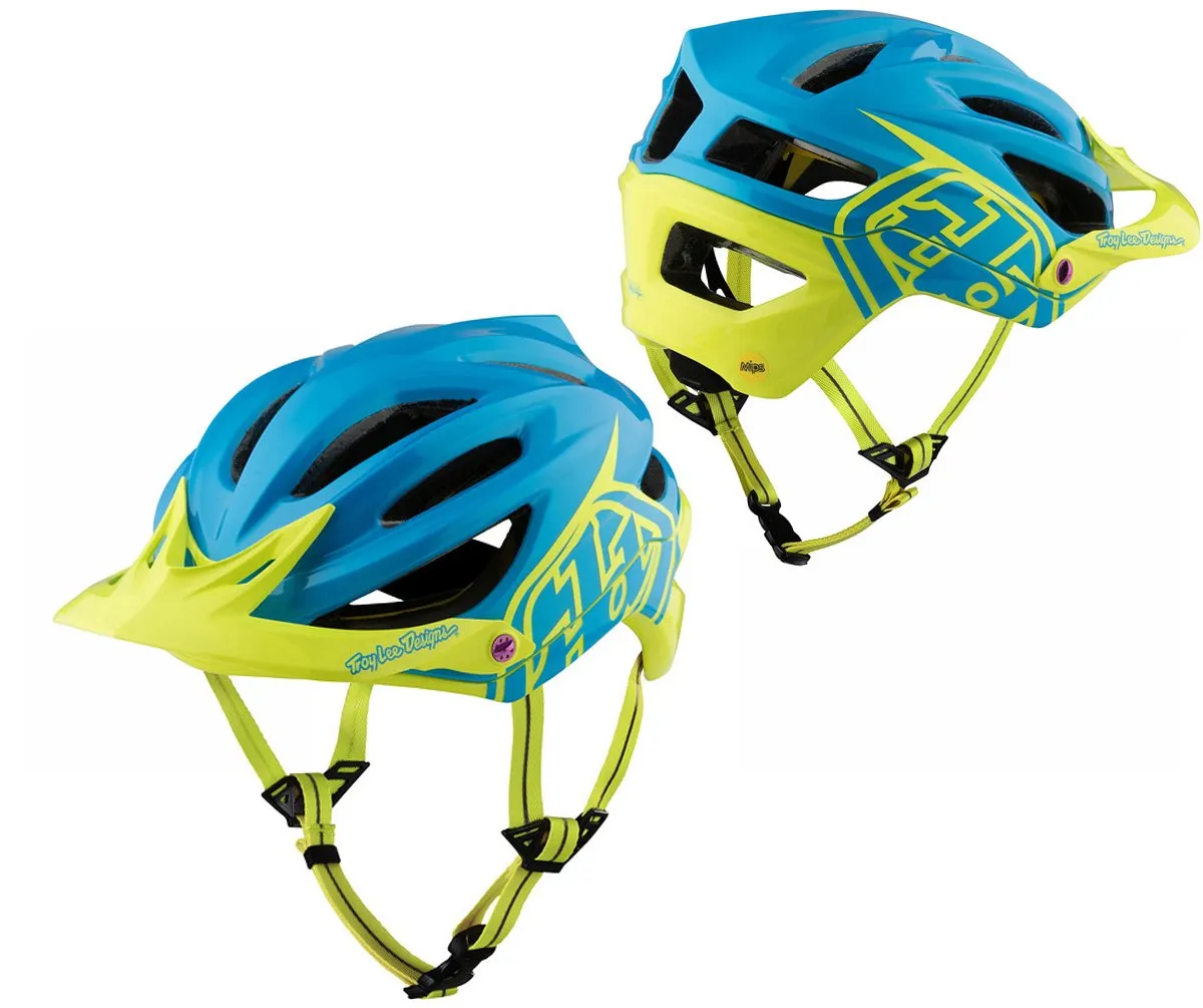 Troy Lee Designs A2 MIPS MTB Helmet - Decoy - Cyan - Yellow