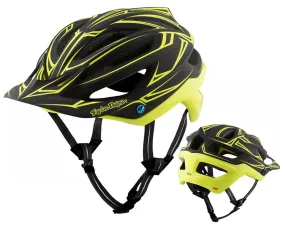 Troy Lee Designs A2 MIPS MTB Helmet - Pinstripe - Black-Yellow