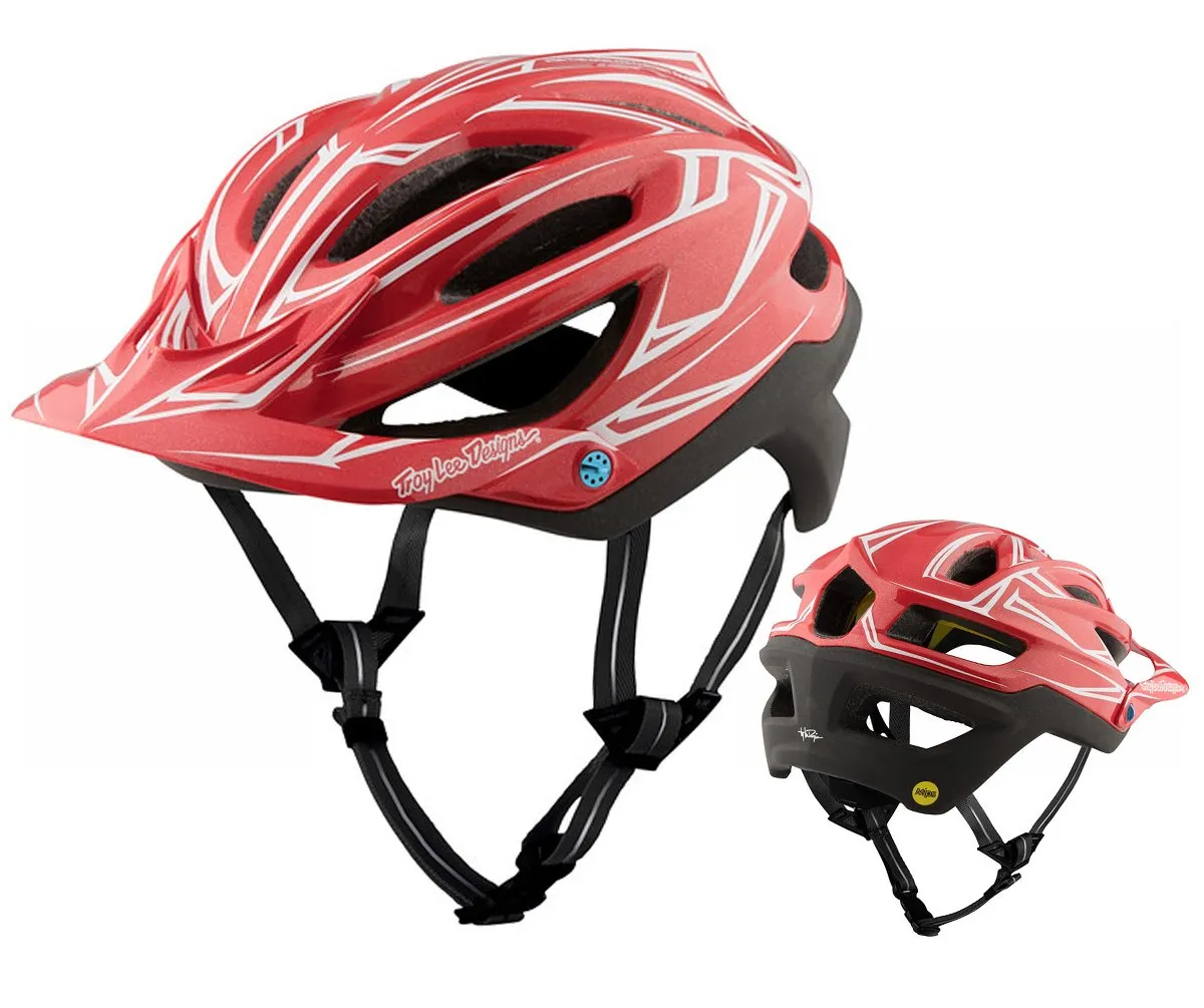 Troy Lee Designs A2 MIPS MTB Helmet - Pinstripe - Red-Black