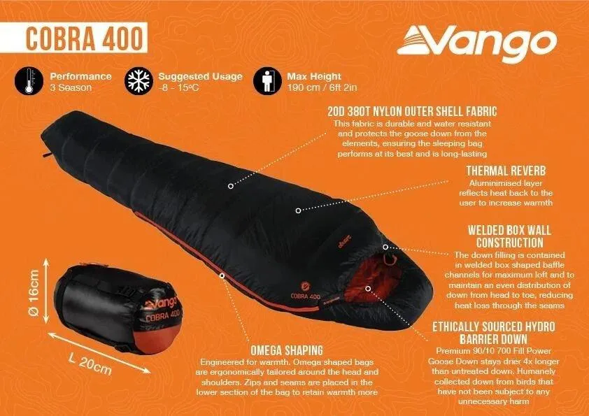 Vango Cobra Sleeping Bag | George Fisher