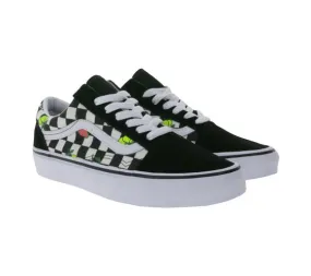 VANS Old Skool Mujer Fruit Checkerboard Skater Zapatos VN007NTY281 Negro/Blanco/Colorido