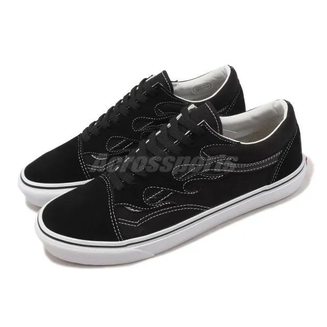 Vans v36cf flame old skool flame suede black white men unisex casual 622762-0001