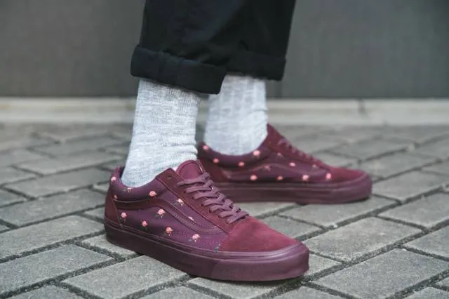 Vans vault x undercover og old skool lx floral flowers & bordeaux jun takahashi