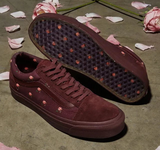 Vans vault x undercover og old skool lx floral flowers & bordeaux jun takahashi