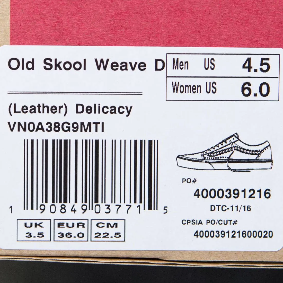 Vans Women Old Skool Weave DX - Leather (delicacy)