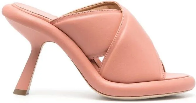 Vic Matie 105mm crossover-strap detail mules Pink